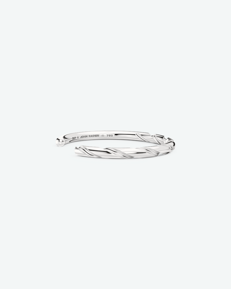 Machina Cuff Bracelet 5mm <br>in White Gold
